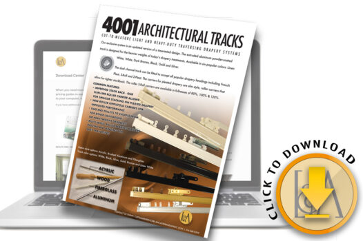 L&A's 4001 Tracks accommodate heavy duty draperies